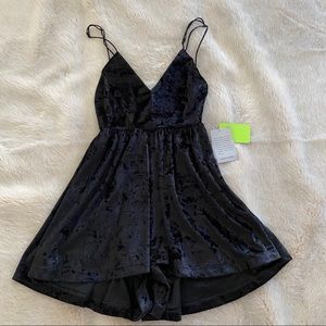 Sam Edelman Crushed Velvet Romper Size S